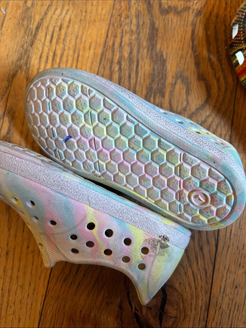 Cat & Jack Kids' Iridescent Slip-On Water Shoes - Rainbow Pastel